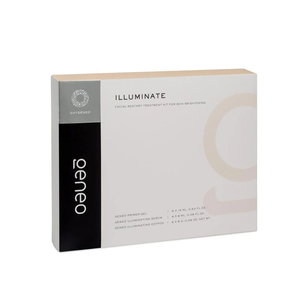 کیت مواد پلاژن روشن‌کننده و ضد لک ILLUMINATE Facial Restart Treatment Kit OxyGeneo